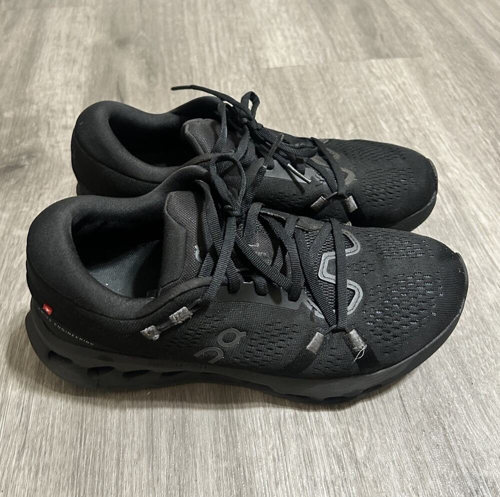 ON Cloudsurfer 2 Black Men's Running Shoes Size 8 3MF1012 Triple Black Sneaker